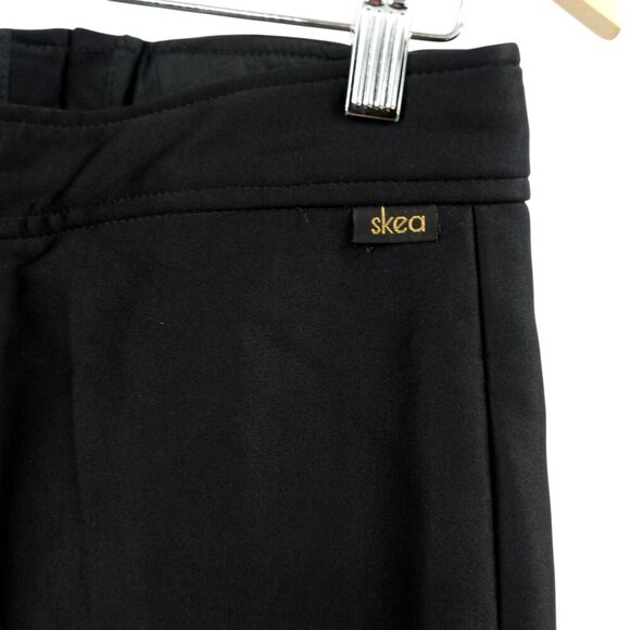 Vintage Skea Wool Blend Ski Pants Size 12 Black Stirrups Stretch 80s Snow Bunny - Picture 4 of 11